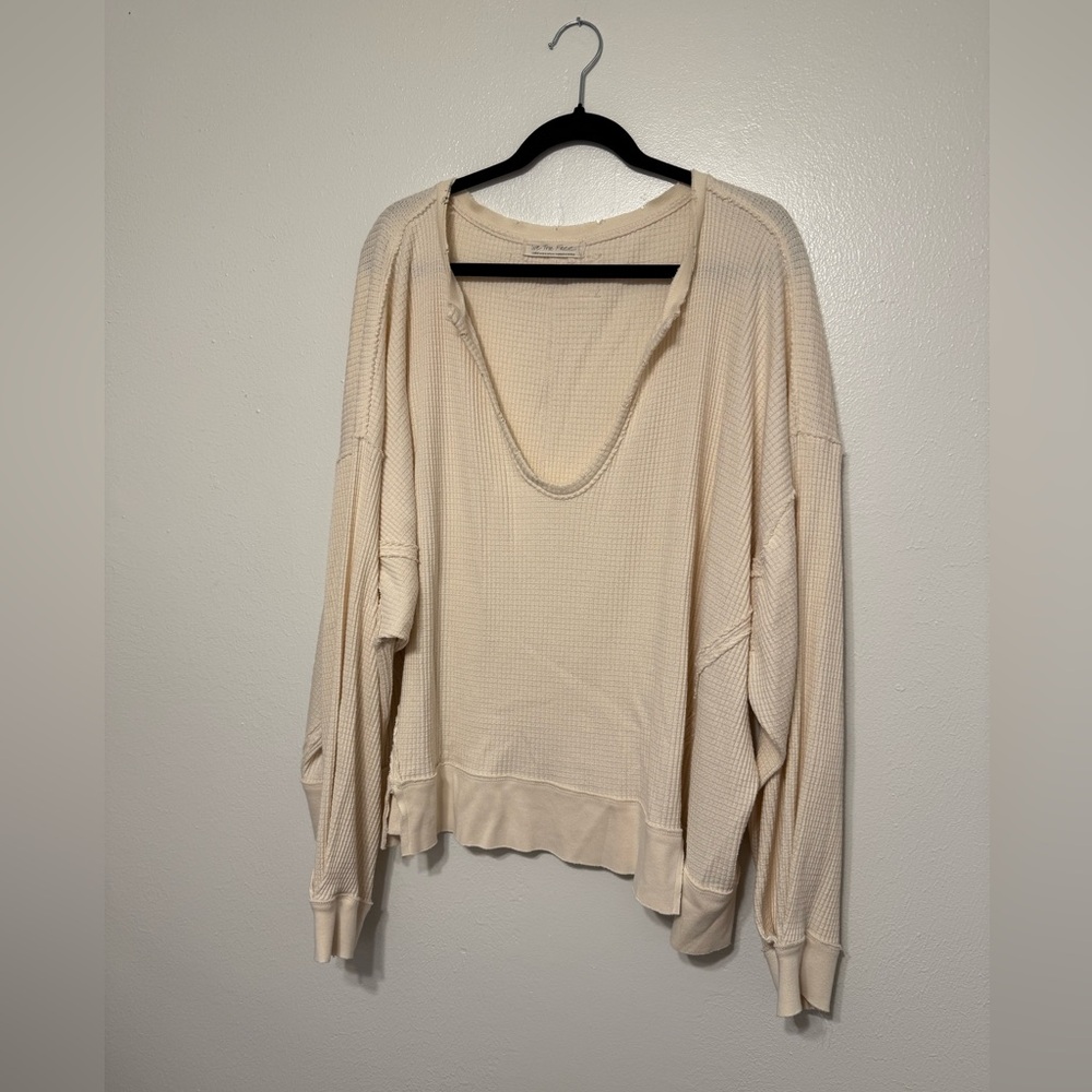 We The Free Cream Knit Pullover